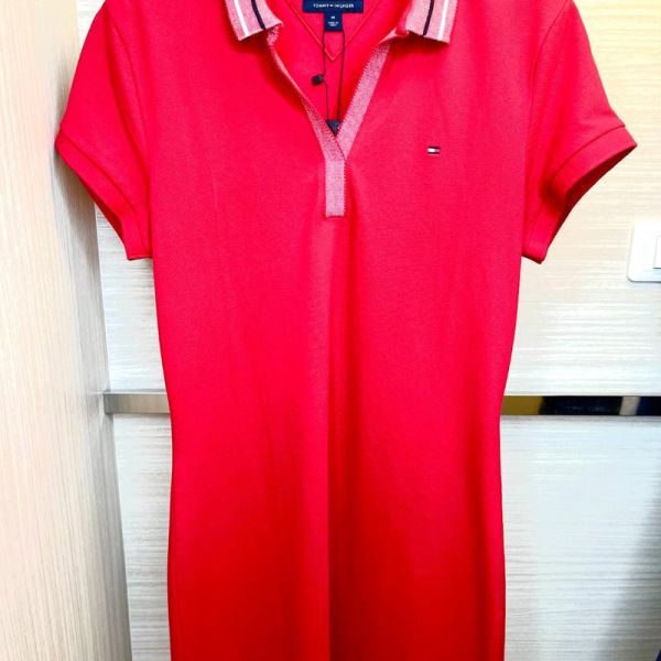 Tommy紅色polo洋裝-79269 