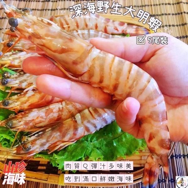 深海野生大明蝦(5尾裝) 大明蝦,明蝦沙拉,大尾蝦,吮指回味,年菜,宴客,生鮮,實拍,現貨,温好鮮