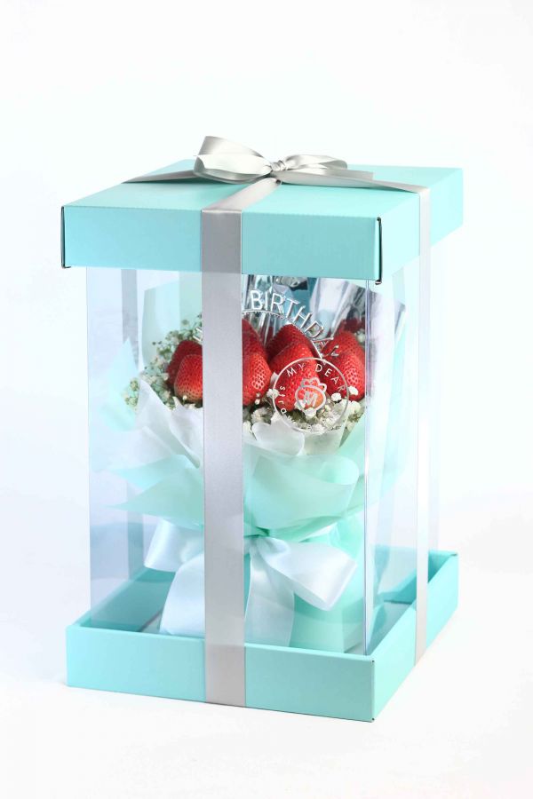 【生日首選】經典蒂芬尼草莓花束禮盒組 My Dear strawberries,草莓,花禮,花束,浪漫,送禮,創意禮物,strawberry,bouquet,禮物,生日禮物,生日創意禮物,祝福