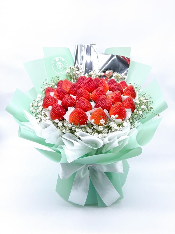 經典蒂芬尼大型草莓花束 My Dear strawberries,草莓,花禮,花束,浪漫,送禮,創意禮物,strawberry,bouquet,禮物,祝福,告白,情人節,情人節禮物,草莓花束,求婚花束,告白花束,情人節花束