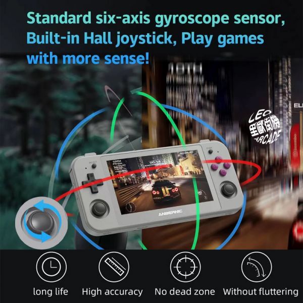 里歐街機 RG505 Anbernic首款Android專用機 4.95吋OLED面板 開源掌機 復古街機 遊戲機 霍爾搖桿 六軸陀螺儀【下單送收納包】 