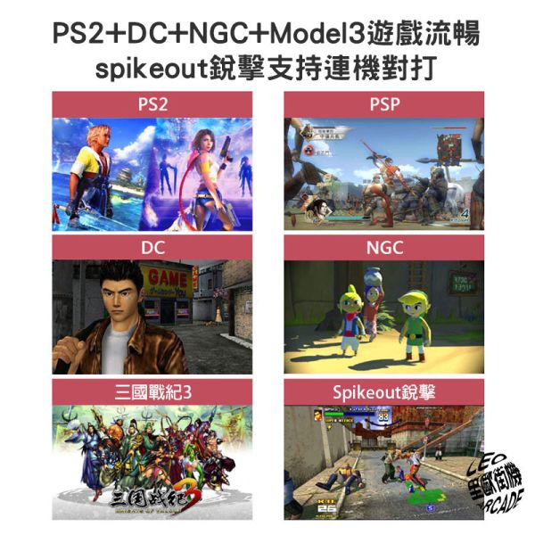 里歐街機 2024 魔視寶盒ULTRA 加入中文金手指 PS2、MODEL3順順跑 最佛心的價格玩到最好玩的遊戲 
