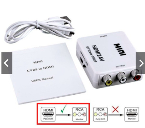 傳統電視升級HDMI轉接盒 AV轉HDMI 轉換器 AV端子轉HDMI 紅白機 XBOX 月光寶盒 PS4轉接線 電視盒 