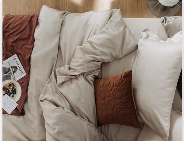 拿鐵色-天絲透氣歐式床包組 床包,床套,冰絲,天絲,夏季床單