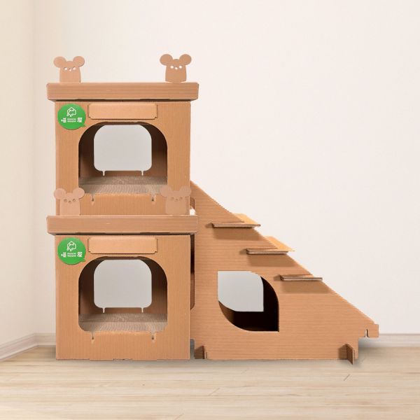 【疊疊樓梯】 （是樓梯，也是貓隧道） 別墅 喵屋 別墅喵屋 綠野仙蹤 貓屋 個性化