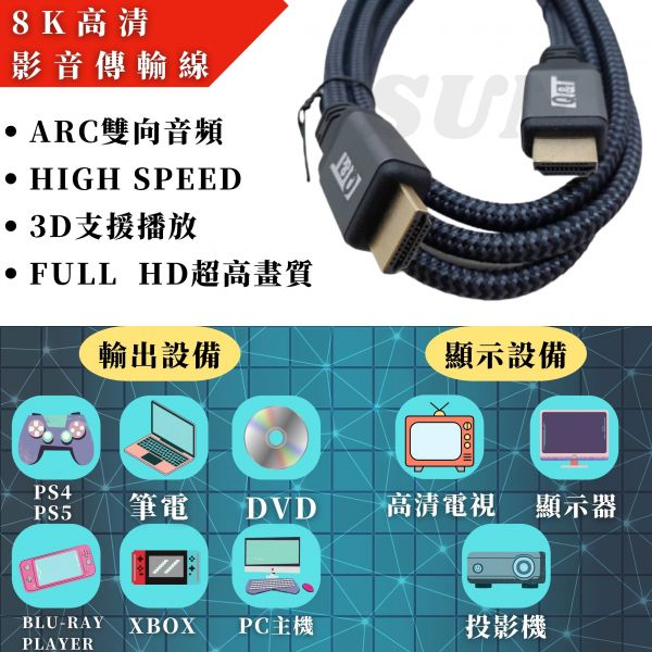 2.1 8K影音傳輸線 台灣出貨,2.1 8K影音傳輸線,公對公,1.5公尺,3公尺,傳輸線,影音傳輸線,高畫質傳輸線,數位傳輸線,視聽線材
