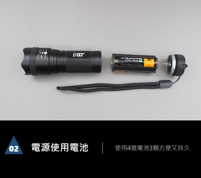 19W LED鋁合金手電筒 手電筒,LED,露營燈,工作燈,台灣製造,鋁合金,伸縮調焦,凸透鏡