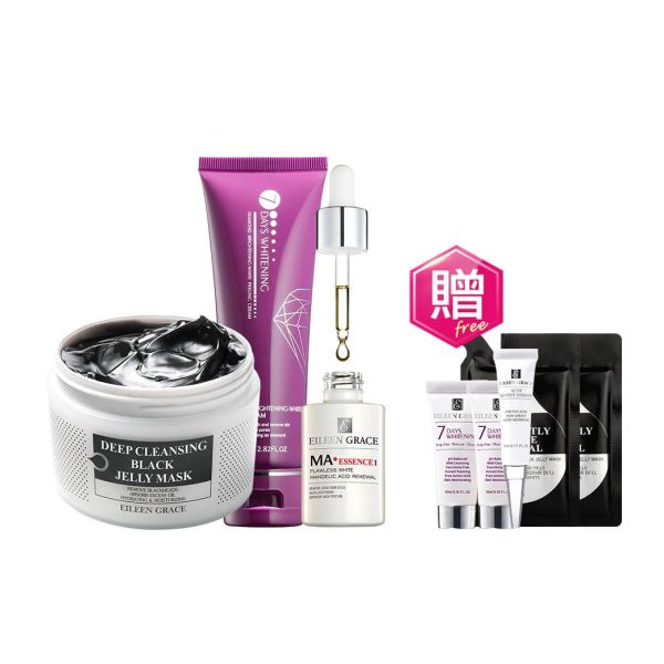 [Free Gift] Acne-Prone Skin Kit – Mandelic Acid Essence & Pore Cleansing Black Jelly Mask/ 2pcs, 黑凍膜,杏仁酸,杏仁酸精華