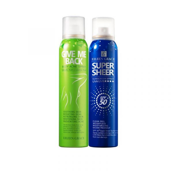 Beauty Body Care Kit - Body Acne Spray & Sunscreen Spray, 美體噴霧,防曬噴霧,水楊酸噴霧