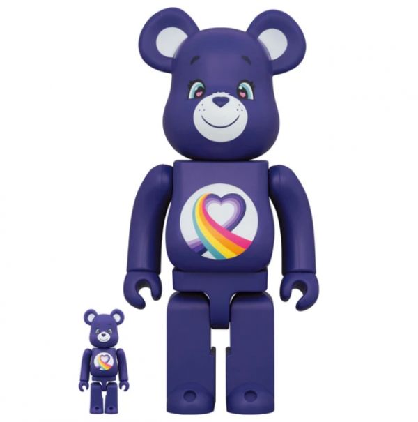 ﹝預購﹞庫柏力克熊 BE@RBRICK Care Bears(TM) Rainbow Heart Bear(TM) 100％ & 400％ 