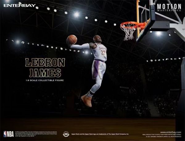 ﹝預購﹞可動   ENTERBAY﹝NBA﹞正版授權  Motion Masterpiece  NBA系列 勒布朗·詹姆斯 &藍球架 