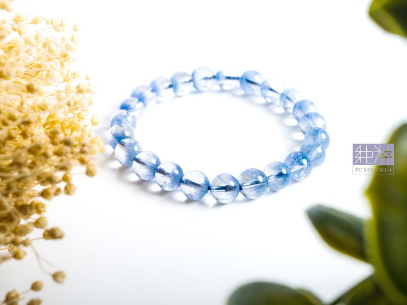 最高級數頂級藍線石聚寶盆手珠 藍線石,藍線石水晶,藍髮晶,Dumortierite