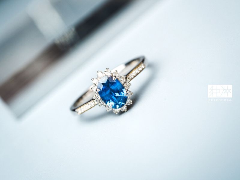 頂級天然無燒皇家藍藍寶石18K白金鑽石戒指(附證書) 藍寶石,Sapphire,剛玉,corundum,星光藍寶石