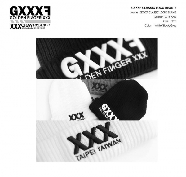 GXXXF CLASSIC LOGO BEANIE  GREY 