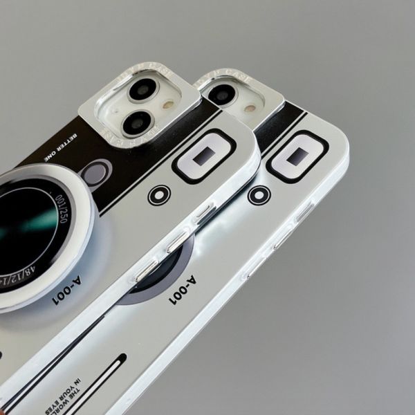 相機造型 iphone手機殼 附支架-共一色 