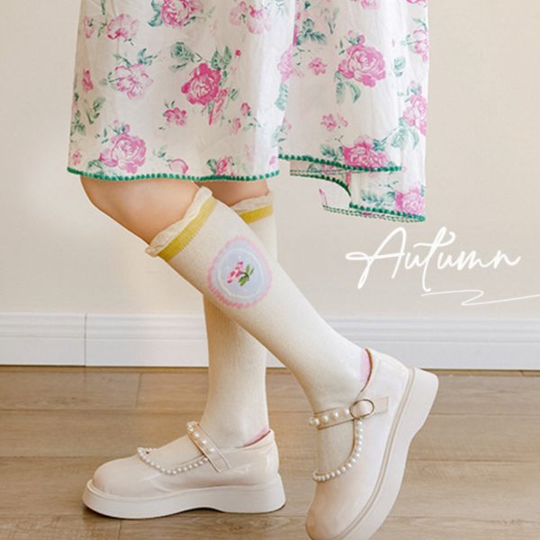 粉嫩色系長筒襪 防蚊襪-一組三雙 