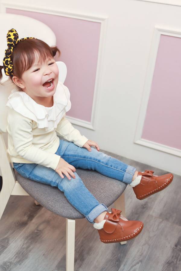 現貨 台灣製低筒雪靴寳寳靴-咖啡色 學步鞋品牌,Little Garden,寳寳靴,低筒學步鞋,兒童雪靴,嬰兒雪靴
