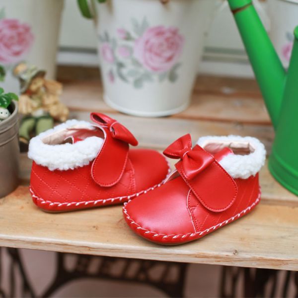 現貨 台灣製低筒雪靴寳寳靴-聖誕紅 學步鞋品牌,Little Garden,寳寳靴,低筒學步鞋,兒童雪靴,嬰兒雪靴