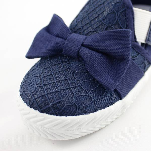 現貨 台灣製親子鞋 蕾絲魔鬼氈兒童休閒鞋-深藍色 台灣製親子鞋,兒童休閒鞋
