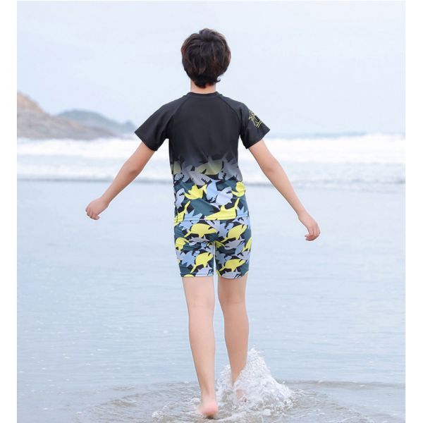 男童泳裝 短袖+泳褲兩截式泳衣 大童泳裝-共兩色 