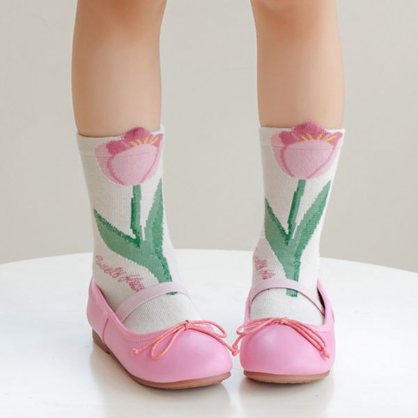 小小的花園 鬱金香短襪-一組五雙 