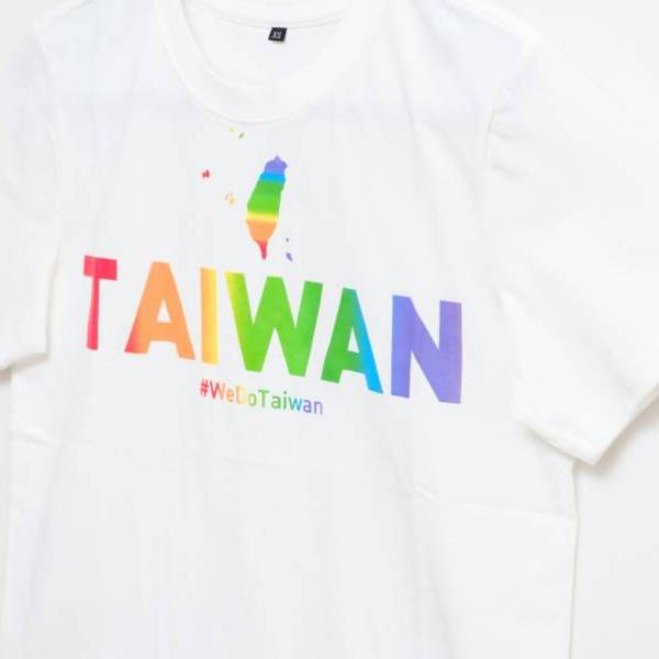 「彩虹台灣」T恤（白色） 金彩台灣,同志,台灣,LGBT,彩虹