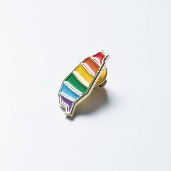 「金彩台灣」同婚元年紀念徽章（針型） 金彩台灣,同志,台灣,LGBT,彩虹