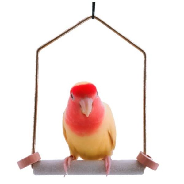 MY PET BIRD  鳥用鞦韆 全銅鞦韆框架、獨家開模、古典木質、獨一無二、鳥類玩樂、舒適環境、高品質、古典風格、獨特外觀、鳥寶娛樂、玩樂時光。