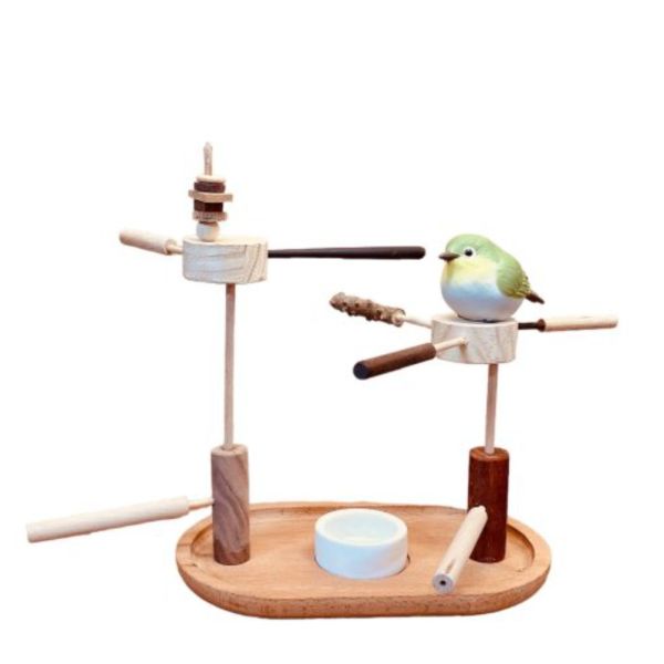 MY PET BIRD 綠繡眼專屬站架 綠繡眼、專屬站架、站棍材料、直徑6~10mm、小綠、快速飛跳、抓握力、底座開槽、小花樣式、飼料、小點心、安全飲食、乾淨飲食