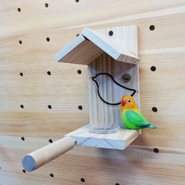 MY PET BIRD 戶外餵鳥器/開放式木屋 鳥窩鳥籠 鳥窩 鳥巢 寵物用品 寵物鳥