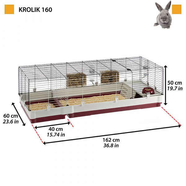 飛寶Ferplast 超大兔子籠（加長款）KROLIK 160 兩隻天竺鼠適用 