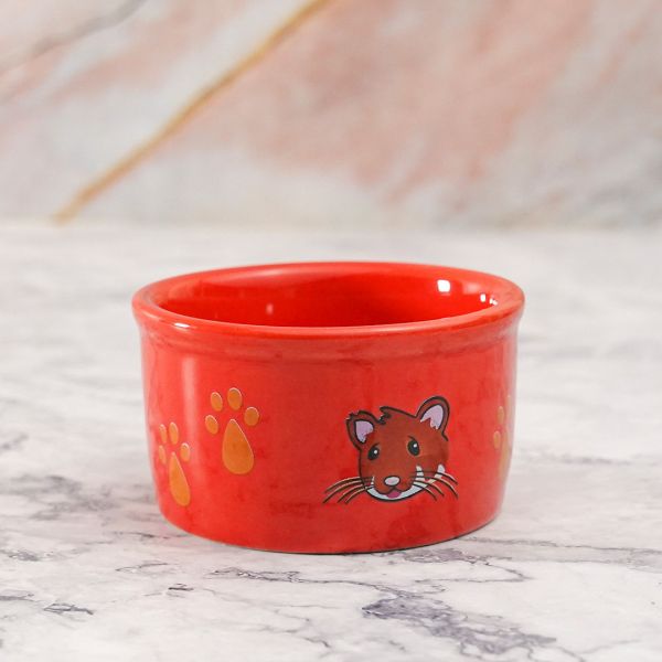 KAYTEE 小動物用腳印陶瓷碗 3吋 倉鼠款 倉鼠陶瓷碗/倉鼠食盆/陶瓷食盆