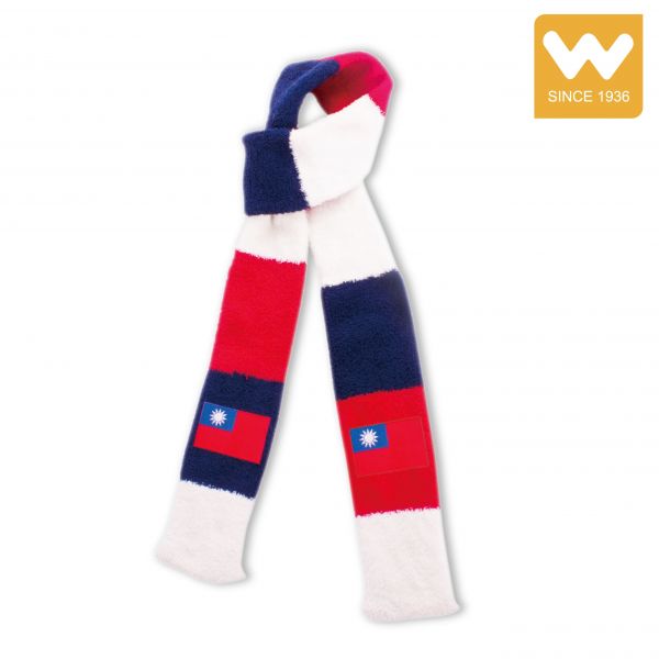 暖呼呼 紅白藍 保暖圍巾 愛國圍巾 (加贈精緻手提箱/個) 圍巾