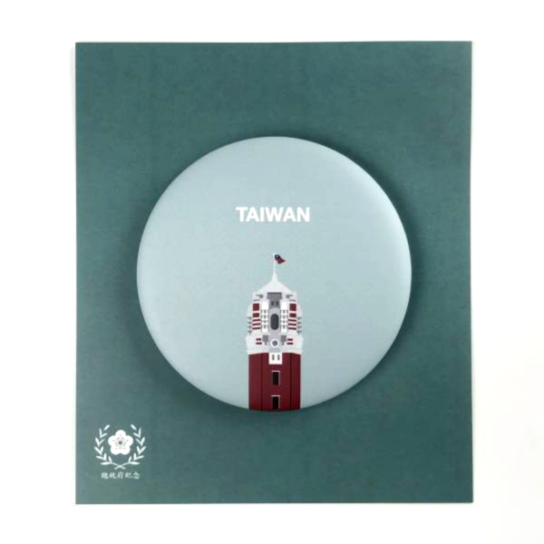 「TAIWAN出頭」小圓鏡（灰綠色） 