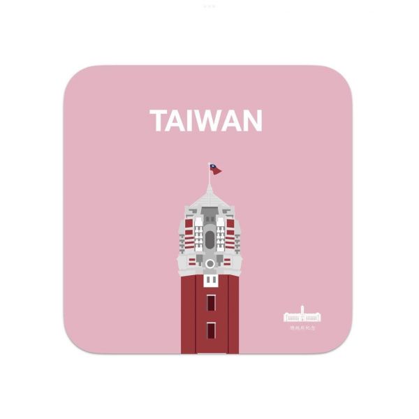 「TAIWAN出頭」滑鼠墊（櫻紅色） 
