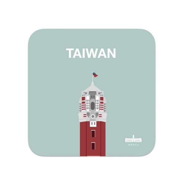 「TAIWAN出頭」滑鼠墊 （湖水綠） 