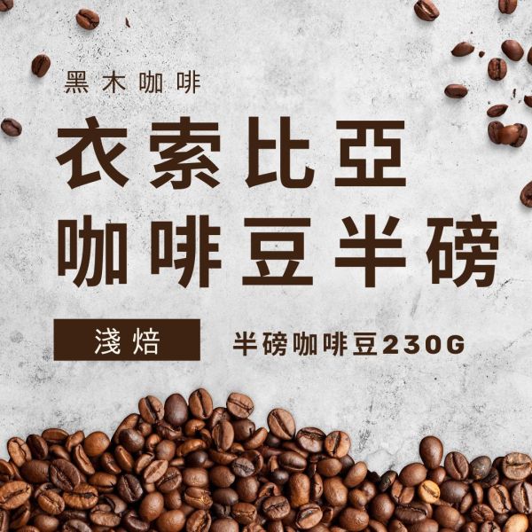 黑木咖啡｜衣索比亞淺焙咖啡豆(230G) 