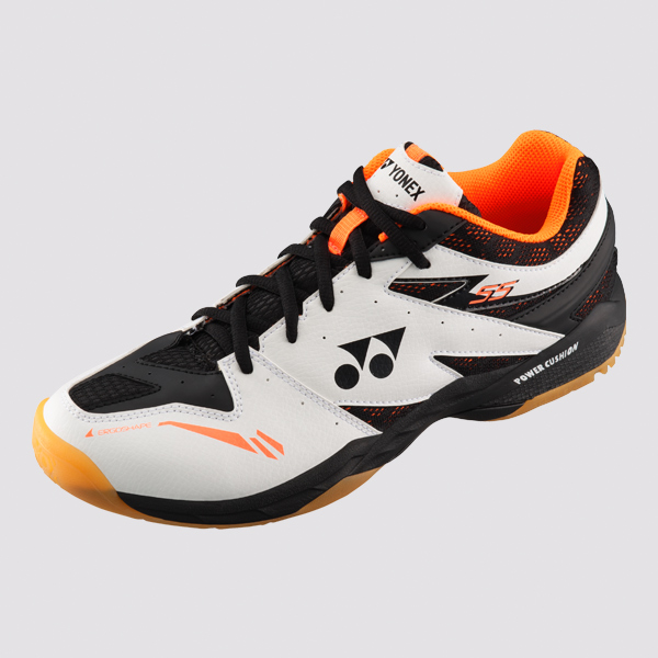 YONEX POWER CUSHION 55 男女羽球鞋(白/橘) YONEX,55EX,羽球鞋,男女款