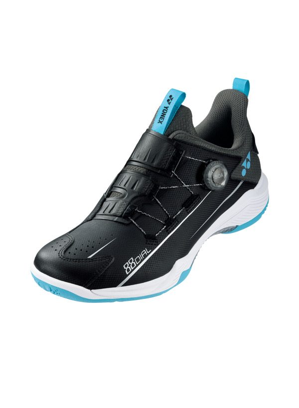YONEX POWER CUSHION 88D2WEX 男女羽球鞋(黑/冰藍)(寬楦) YONEX,SHB88D2WEX,羽球鞋,男女,寬楦