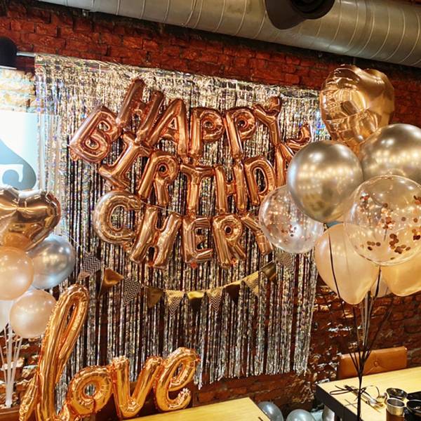 【現貨免運】 飯店房間氣球佈置 極美超夢幻玫瑰金套組 生日佈置 生日派對 派對佈置 慶生 生日 生日氣球 氣球佈置