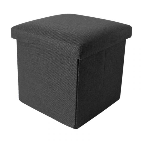 【咕咕選物】3入組 方形麻布收納凳 黑灰藍 收納椅 收納箱 儲物椅 方形麻布收納凳,方形收納凳,收納椅,收納箱,儲物椅