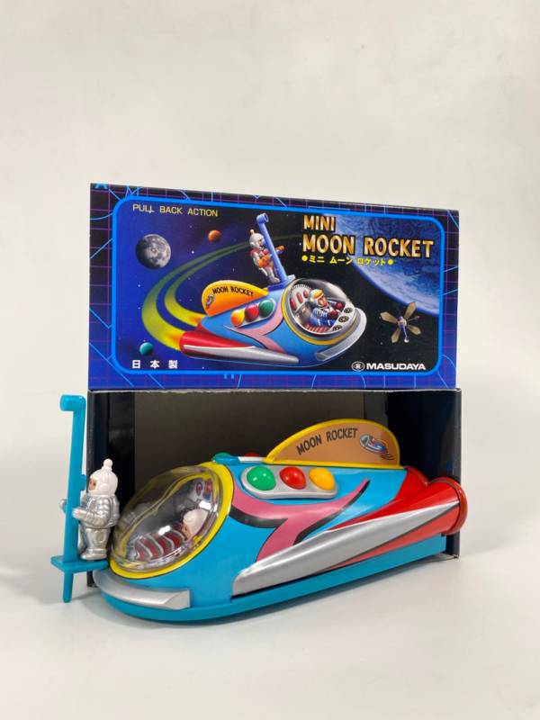 MASUDAYA 日製 鐵皮玩具 mini moon rocket 迷你月球火箭 