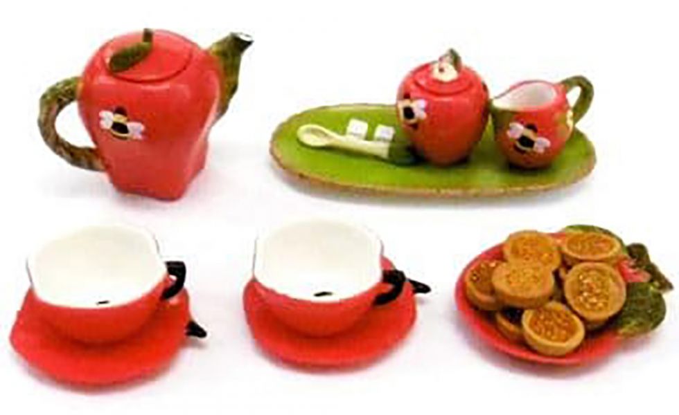 MEGAHOUSE 袖珍 來自森林的茶具 單售 4號 紅蘋果 茶具 食玩 盒玩 中古品-B級 