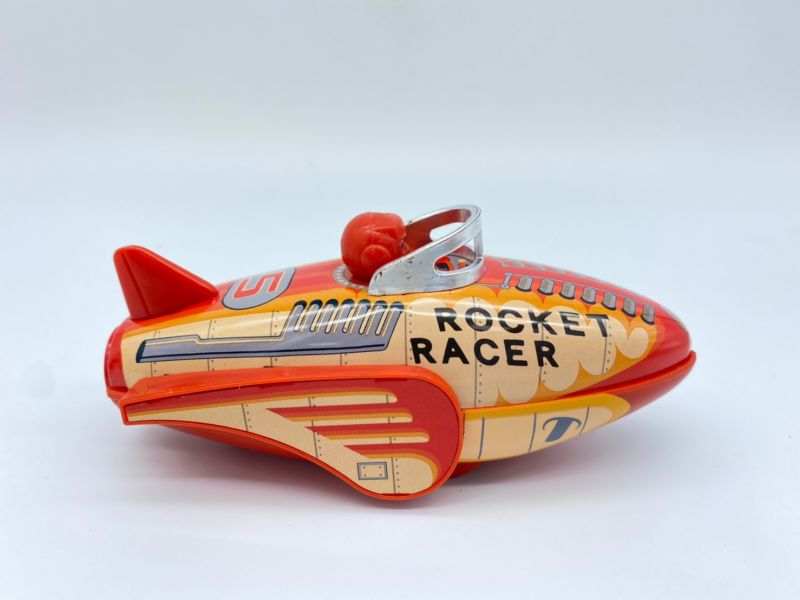 MASUDAYA 日製 鐵皮玩具 mini rocket racer 迷你火箭賽車 