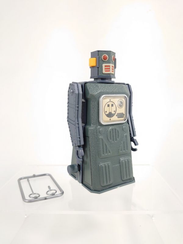 MASUDAYA 日製 鐵皮玩具 mini radicon robot 迷你無線電機器人 (灰) 