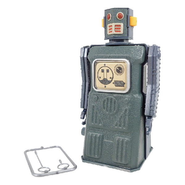 MASUDAYA 日製 鐵皮玩具 mini radicon robot 迷你無線電機器人 (灰) 