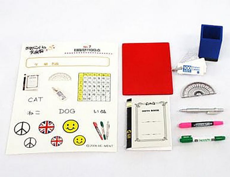 RE-MENT 袖珍系列 最喜歡的文具 文具房 單售 7號 目標 100分 食玩 盒玩 中古品-B級 