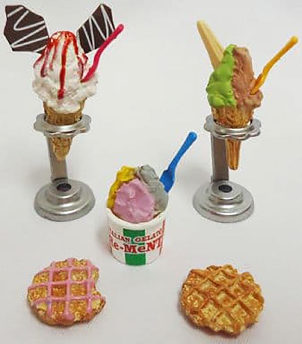 RE-MENT 袖珍系列 邊走邊吃 迷你食物 單售 12號 冰淇淋 隱藏 異色 食玩 盒玩 中古品-A級  