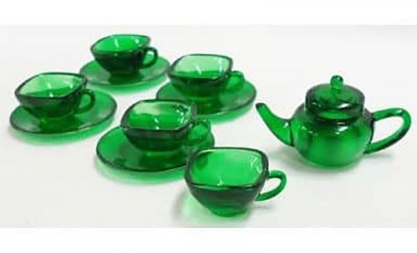 RE-MENT 袖珍系列 夢幻食器 餐具 單售 2號 綠色 茶具組 咖啡杯 食玩 盒玩 中古品-A級 