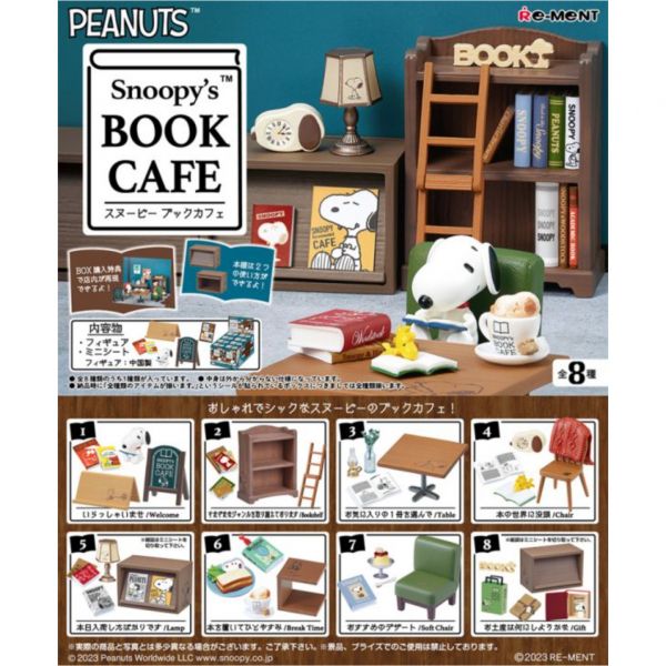 (單盒出貨)RE-MENT SNOOPY系列 書店咖啡 Snoopy's BOOK CAFÉ RE-MENT,SNOOPY系列,書店咖啡,Snoopy's,BOOK,CAFÉ,8入,